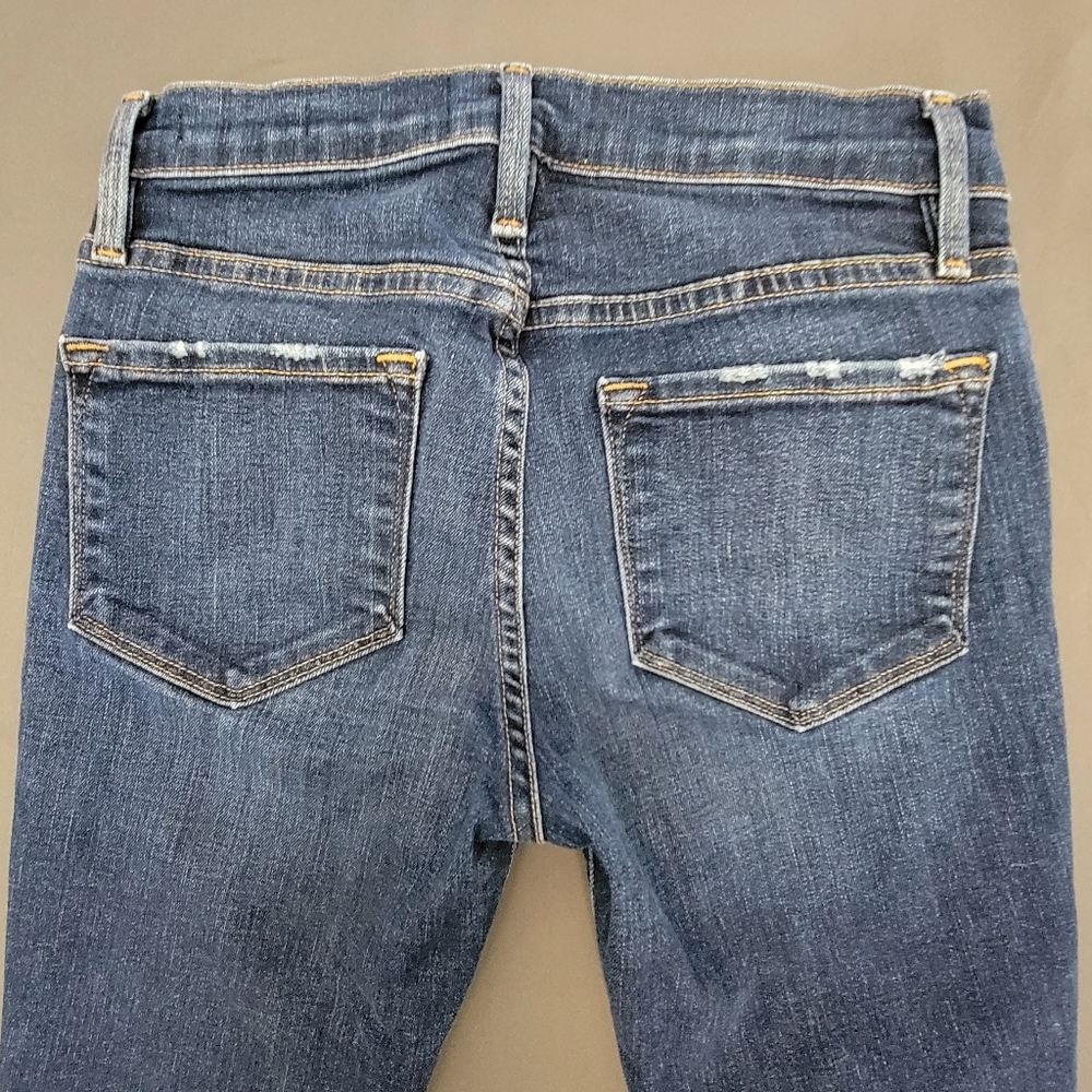 Frame Wriley 139021 Stretchy Le Skinny De Jeanne Distressed Jeans 25 - Picture 4 of 12